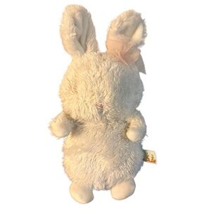 Bunnies By The Bay Off White Bunny Rabbit Soft Toy Plush Comforter 7” Pink Lovey